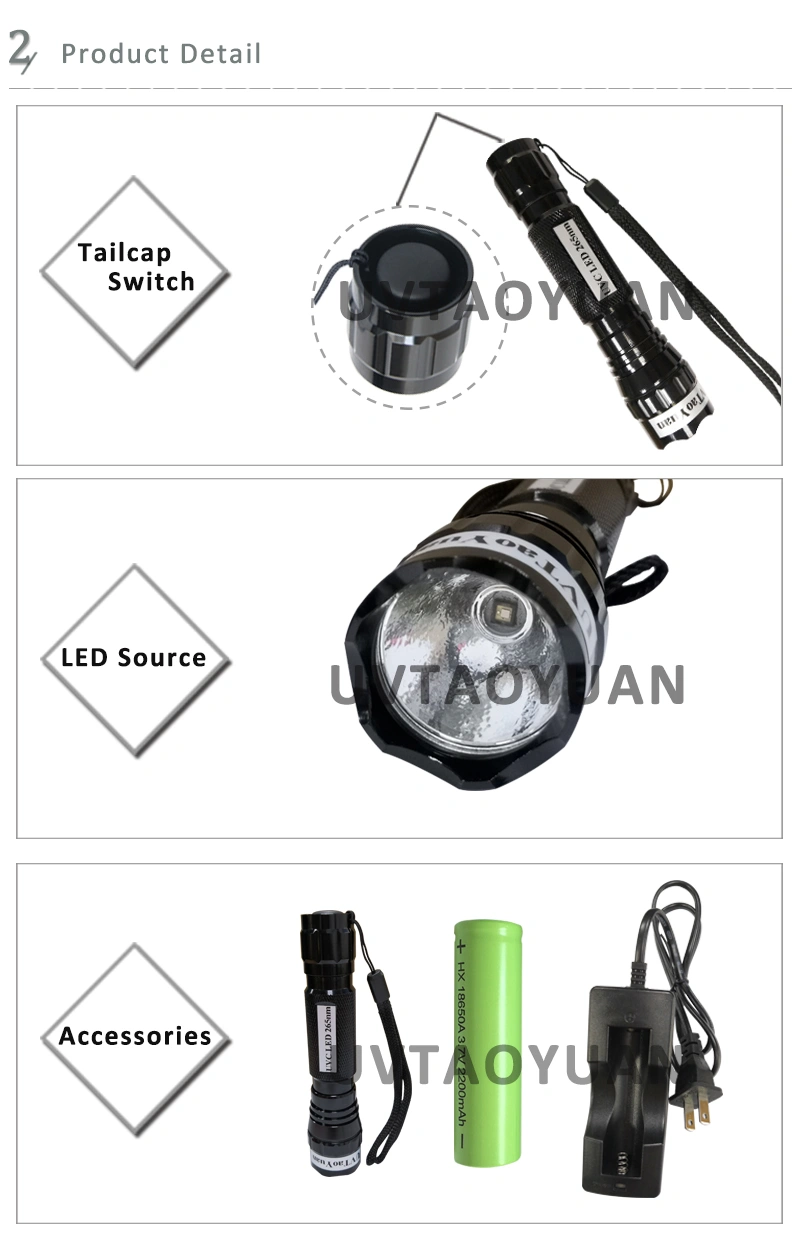 Deep UV LED for Disinfection 265nm UVC Flashlight