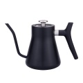 Drip Coffee Kettle Black with Thermometer 1.2L