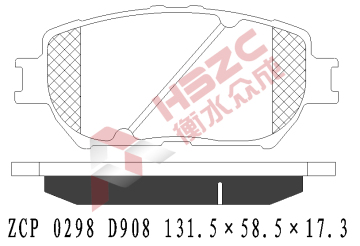 FMSI D908 ceramic brake pad for Toyota