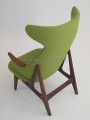 Silla con respaldo alto danés Arne Vodder buey