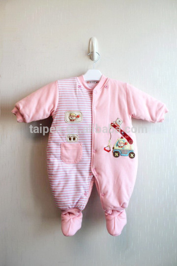 2016 Lovely Style Baby Girls Romper Winter Romper 100% Cotton Romper