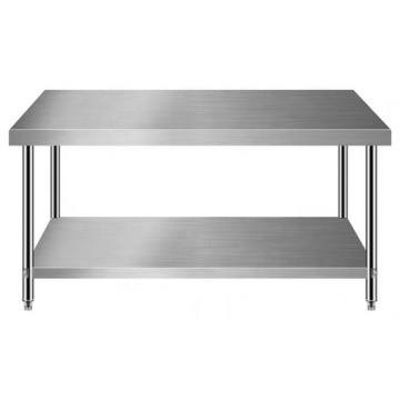 Stainless Steel Enclosed Base Worktable with Locker for Kitchen Cooker Use