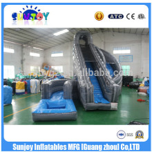 Commerical High Quality Inflatable Hurricane Water Slide With Pool / Corkscrew pool slide