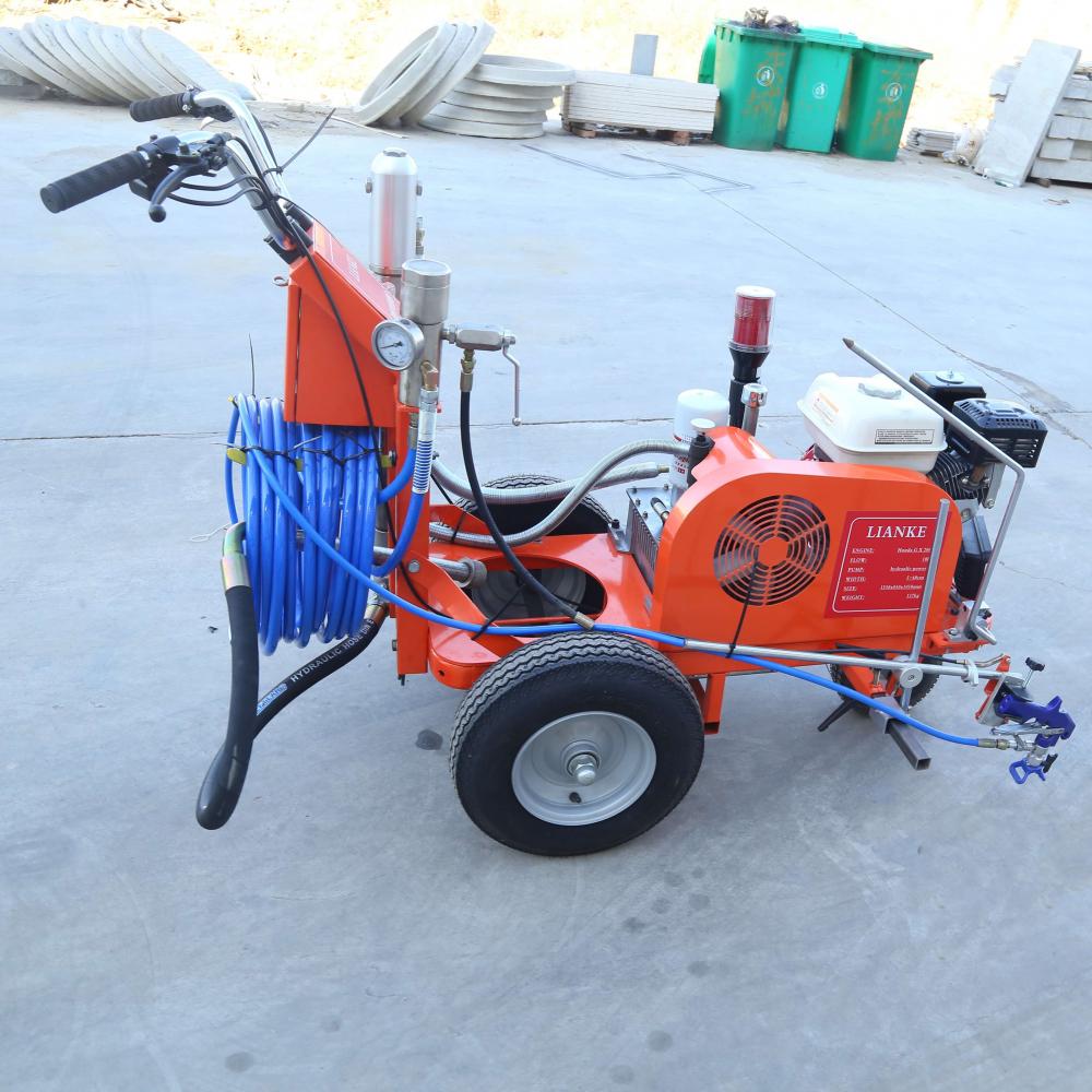 Double guns cold spraying road marking removal machine