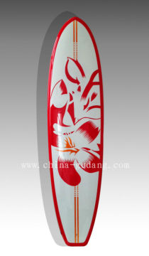 Flower design fiberglass Mini-Mal surfboard