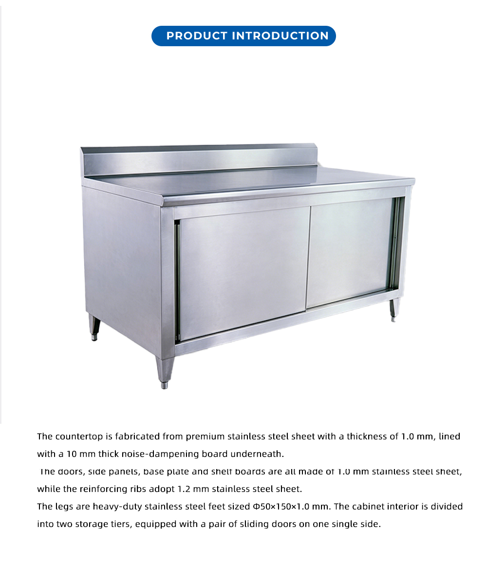 خزانة عمل تخزين المطبخ التجاري X Commercial Kitchen Storage Work Cabinet X
