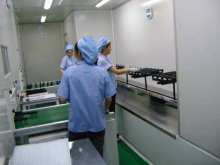 Ground chain spray coating lines