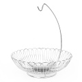 wire basket metal chrome hanging fruit basket