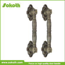 Zinc lever Door Handle With Steel Plate, Russian door handle,door hardware