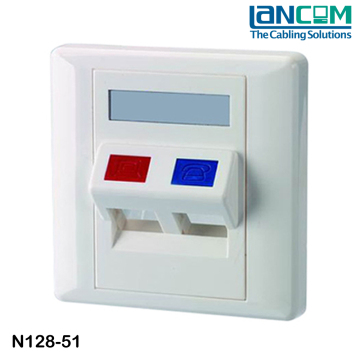 Lancom RoHS,UL,cUL,VDE Approval newest design promotion RJ45 face plate with shutter