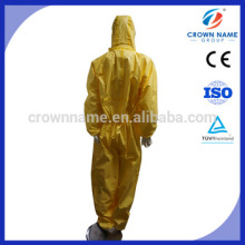 disposable yellow nonwoven fabric pp+pe coverall