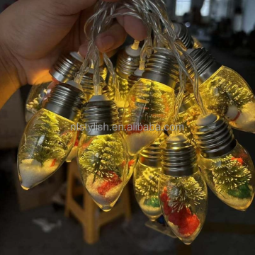 Christmas Tree Decorations: Santa Claus, Crutches, Snowmen, and Lights