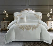 Embroidery queen bed duvet cover bedding sets