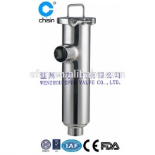 Stainless steel sanitary angle type pipeline filter