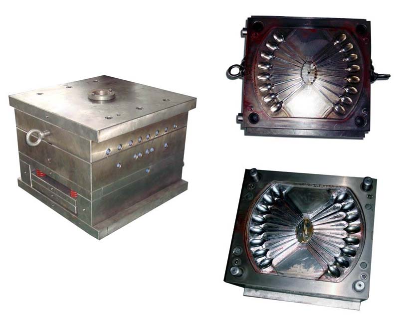 Multi-cavity small plastic spoon injection moulds