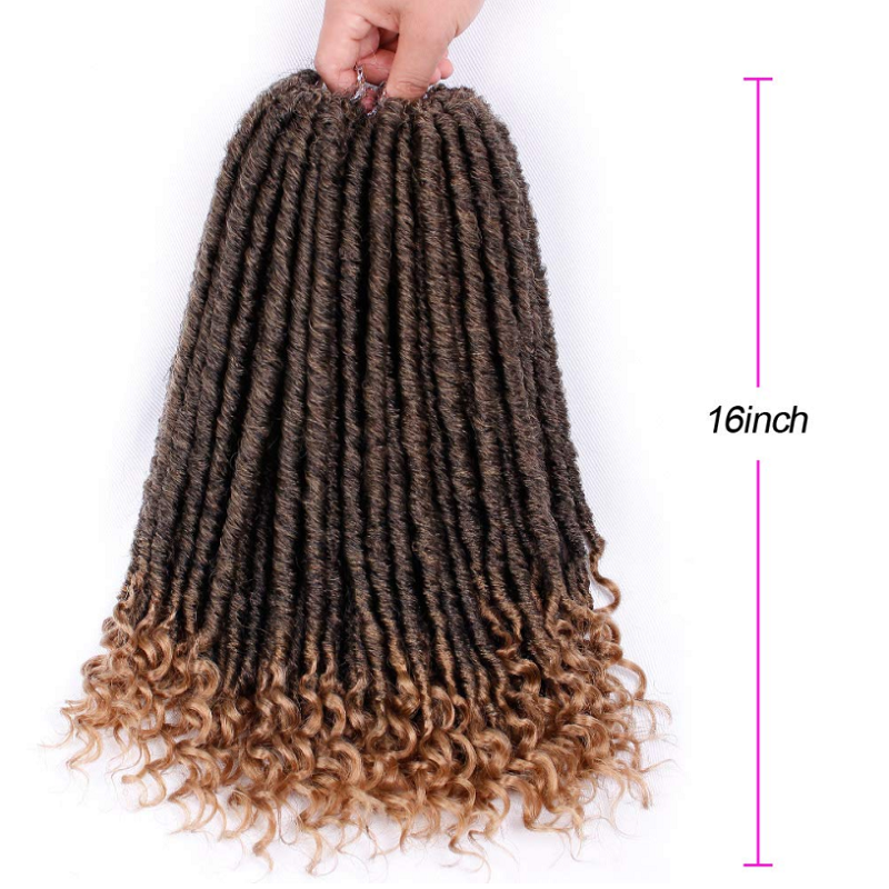 Crochet Hair Faux Locs Curly Ends Goddess Faux Locs Braids Synthetic Hair Extension