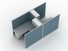 wholesale office furniture workstation 2 person pc partition