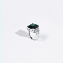 GEDISHA Square Cut Color Gemstone Ring for Women Banquet Jewelry