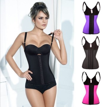 Steel Bone Halter Waist Latex Corset Body Slimming Shapewear