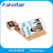 USB Charger 3A Bamboo Wood Universal Charging Dock Station Mobile Phone Stand Holder