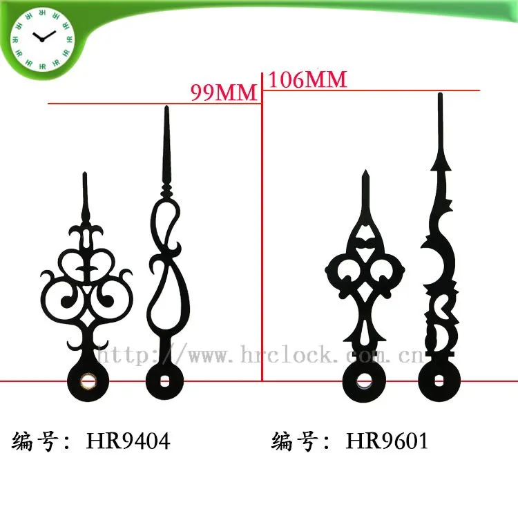 Wall Clock Accessories Parts Custom Color Metal Clock Hands