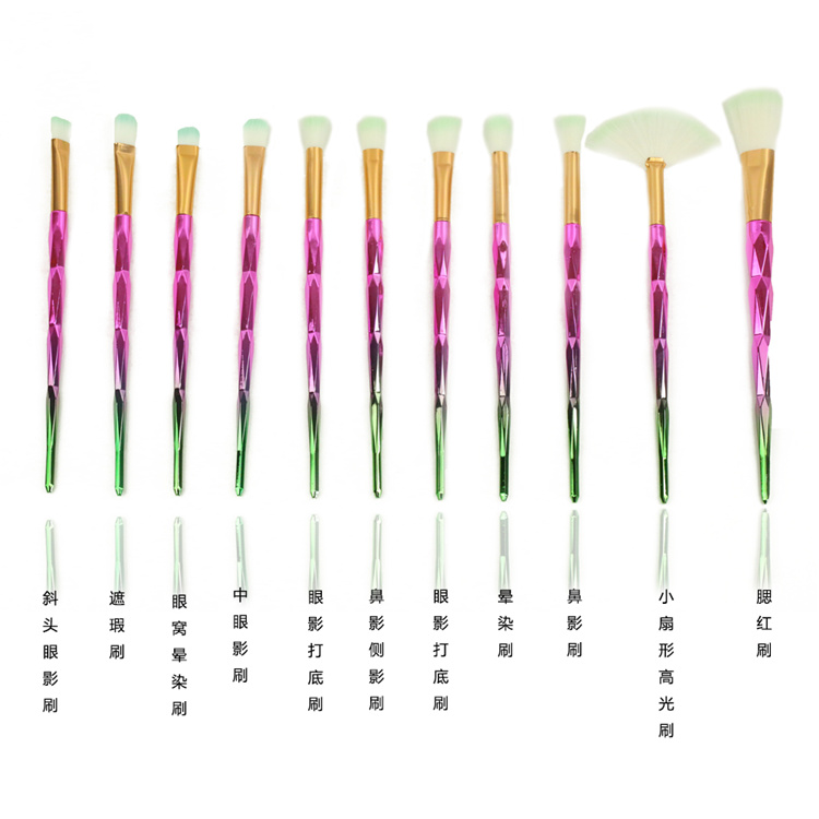 New 20pcs Makeup Brush Sets Dazzle Diamond Rainbow Color Makeup Brush Eye Shadow Brushes Beauty Kit Sets