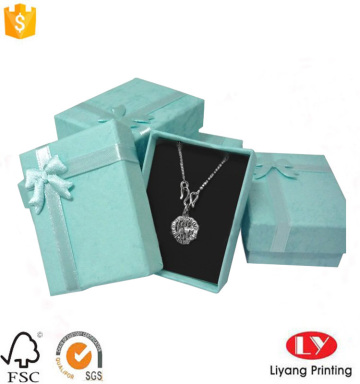 Pretty Necklace Jewelry Cardboard Box with Ribbon