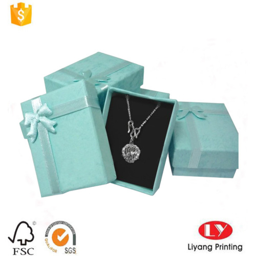 Pretty Necklace Jewelry Cardboard Box with Ribbon