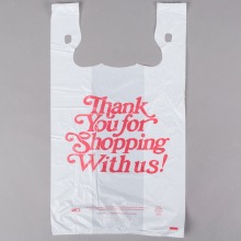 Plastic Thank You Printing Carrier Colorful Smiley Grocery Supermarket Shopping Bag