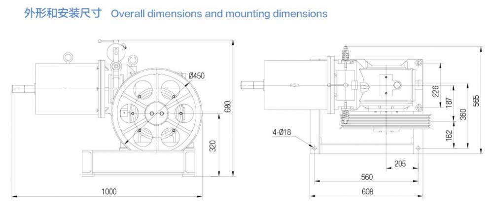 Elevator Geared Traction Machine-YJ125