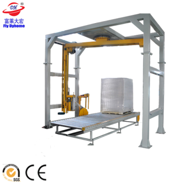 Arm rotating pallet wrapper with CE