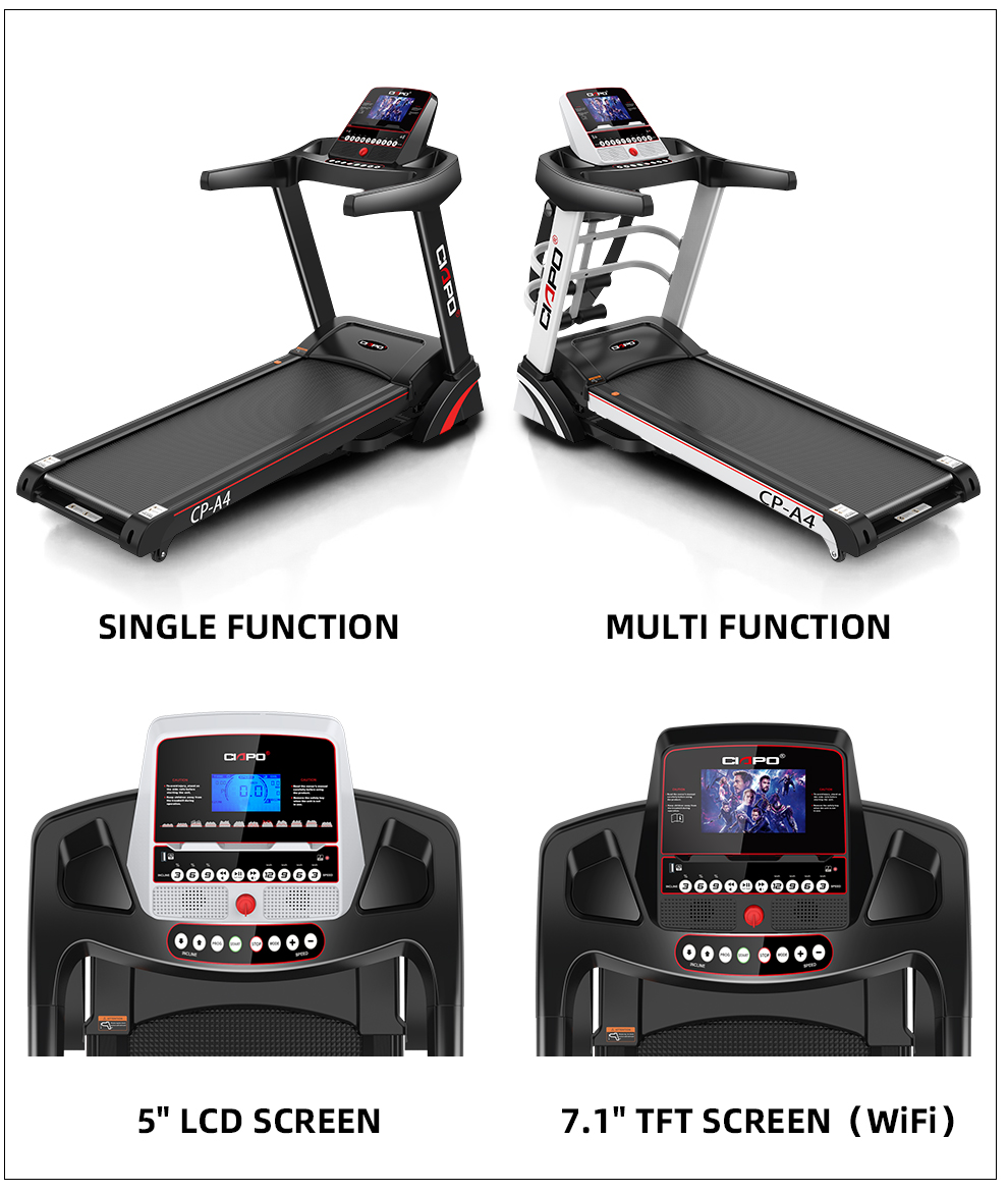 Electric home treadmill folding Gym Fitness Equipment running machine sale Motorized treadmill with  screen Treadmills