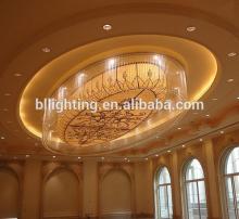 Banquet hall crystal hanging large ceiling project lighting