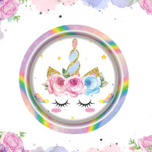 Hot Selling Luxury Unicorn Party Supplies: Theme Tableware & Birthday Favors