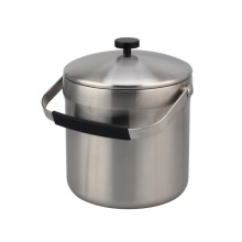 Stainless Steel Ice Bucket Set with a Plastic Knob
