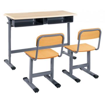 double school students study desks and chairs