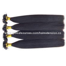 20-inch flat tip prebonded hair extension with Italian keratin