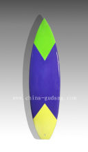 Green design fiberglass short surfboard