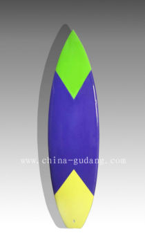 Green design fiberglass short surfboard