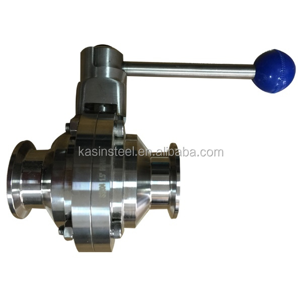 DIN/SMS Sanitary Forged Manual Butterfly Ball Valve