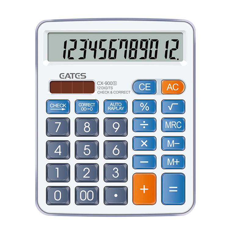 Eates new model 12 digit checking calculator desktop 2 color for option solar battery calculator