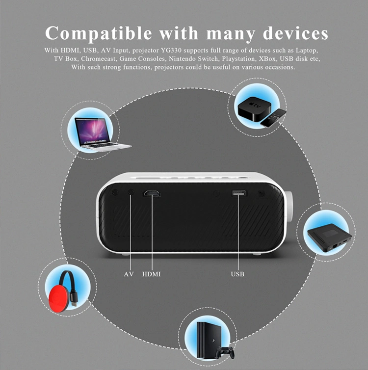 Best Sell Home Theater LED Mini Portable Video 2000lumens LCD Projector