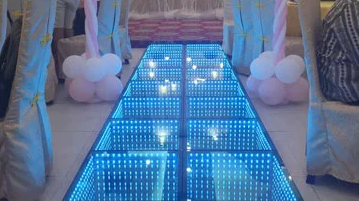 LED -scenbelysning Färg 3D Infinity LED Dance Floor