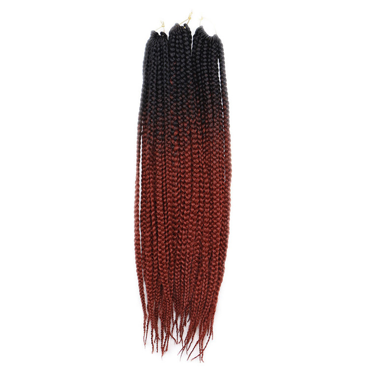 Medium Box Braids Ombre Colors Crochet Braids Hair Extension High Temperature Synthetic Fiber Xuchang Hair