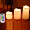 Velas LED de controle remoto mágico com botão