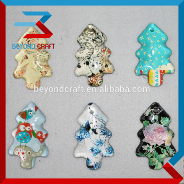 DIY Jewelry makings glass tree cabochons ,wholesale glass christams tree shape cabochons