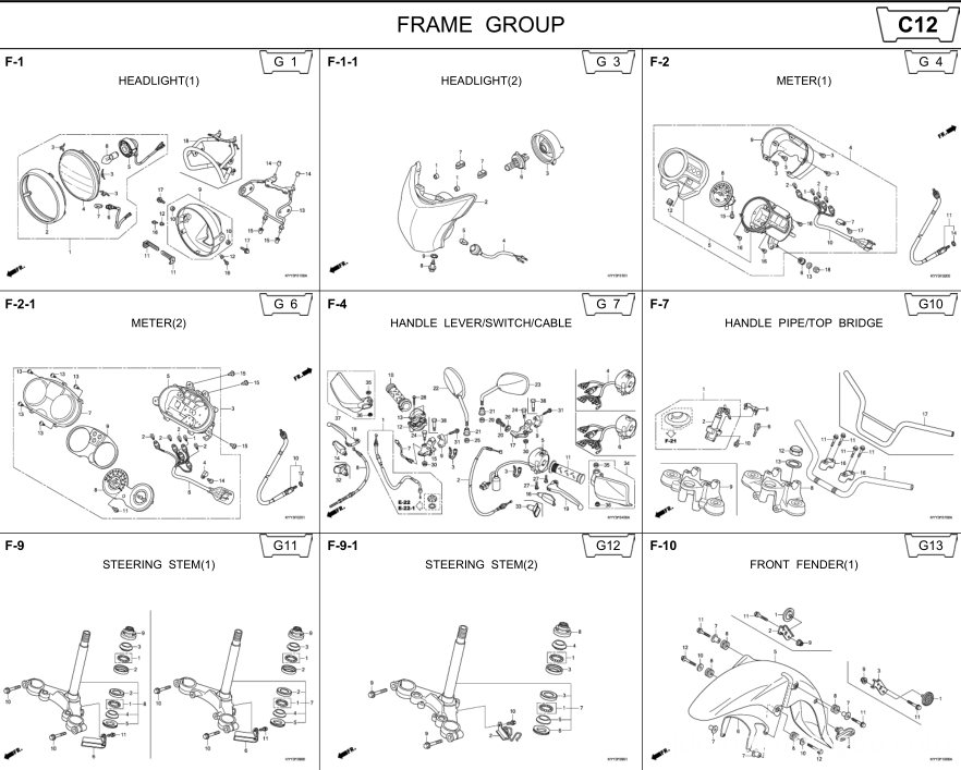 honda CB125 motorcycle parts