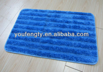 Microfiber polyester shaggy bath rug