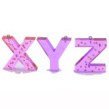 Wholesale Screw Eye Letter Beads Shape Resin Cabochon Handmade Craftwork Decor Hanging Decoration Letter Charms