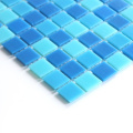 Mosaïque de tuile de verre de blues mixte pour la piscine